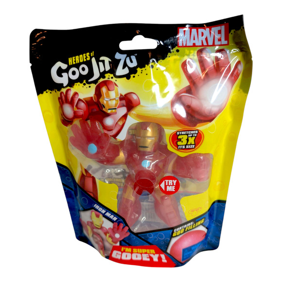 Iron Man Heroes of Goo Jit Zu Marvel 2020 Red & Yellow Filling Brand New - Picture 2 of 3
